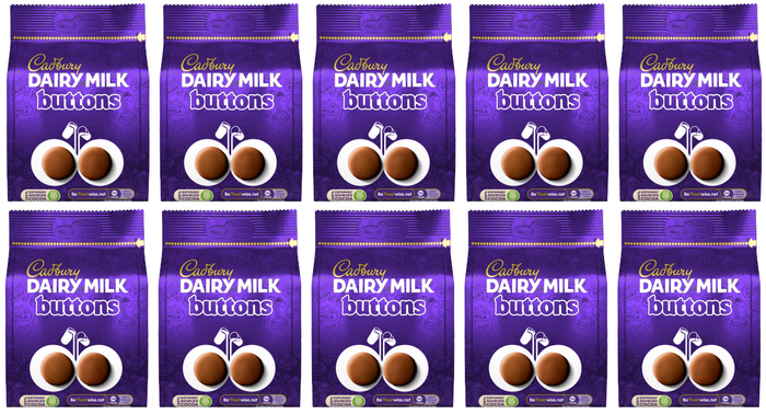 Cadbury Dairy Milk Buttons Chocolate Bag 95g (Pack of 10)