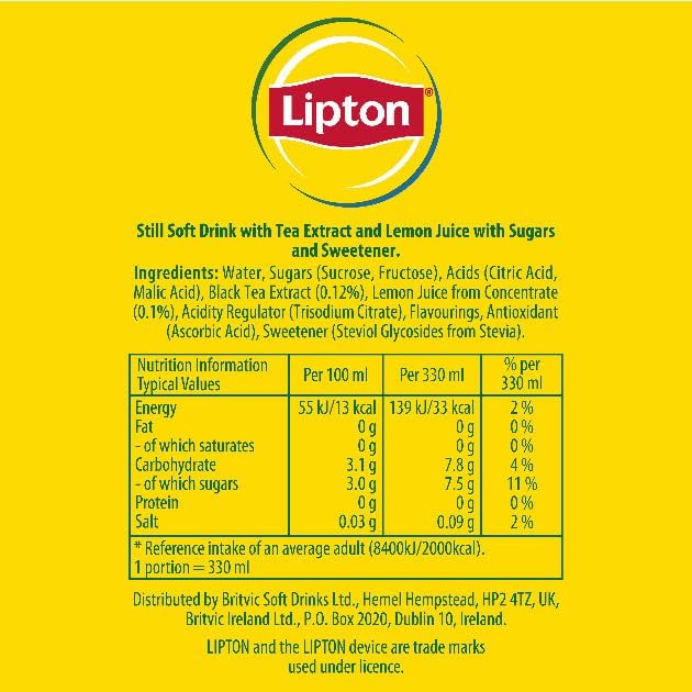 Lipton Lemon Ice Tea 6 x 330ml