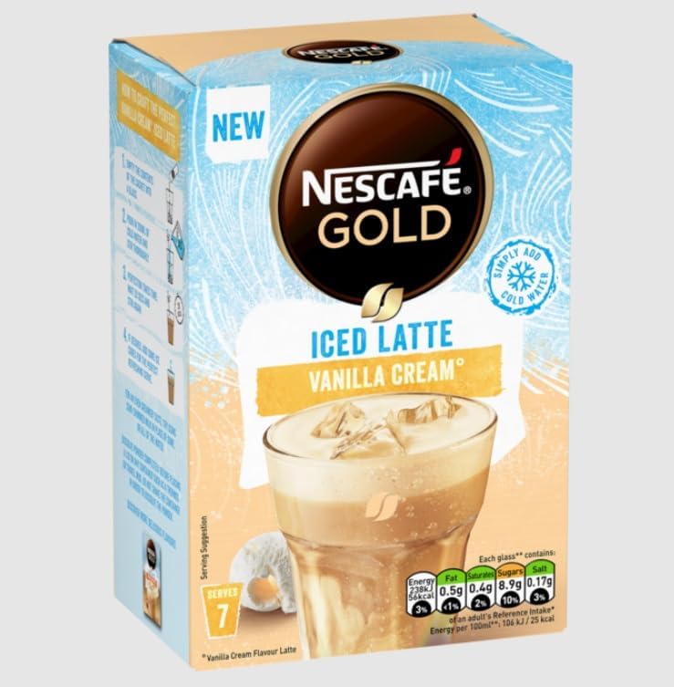 Nescafe Iced Latte Vanilla Cream Instant Coffee (42 Sachets)