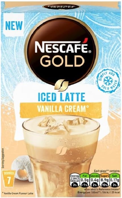 Nescafe Iced Latte Vanilla Cream Instant Coffee (42 Sachets)