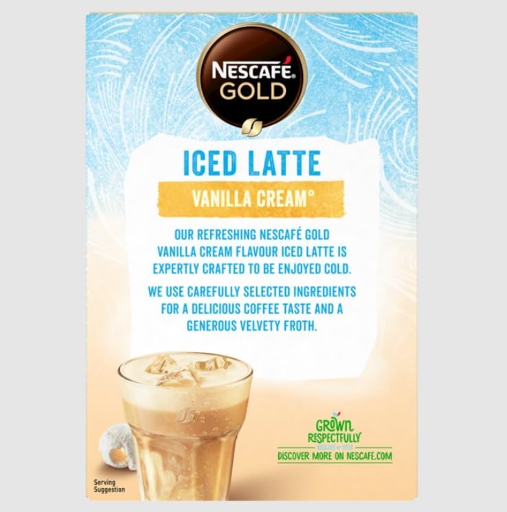 Nescafe Iced Latte Vanilla Cream Instant Coffee (42 Sachets)