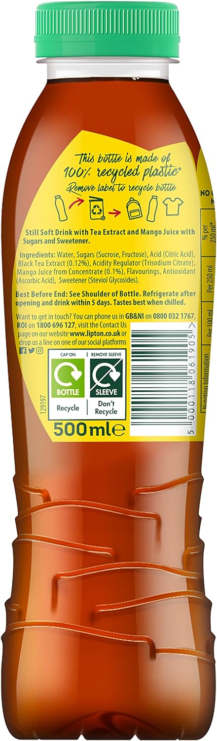 Lipton Mango Ice Tea 500ml x Pack of 12