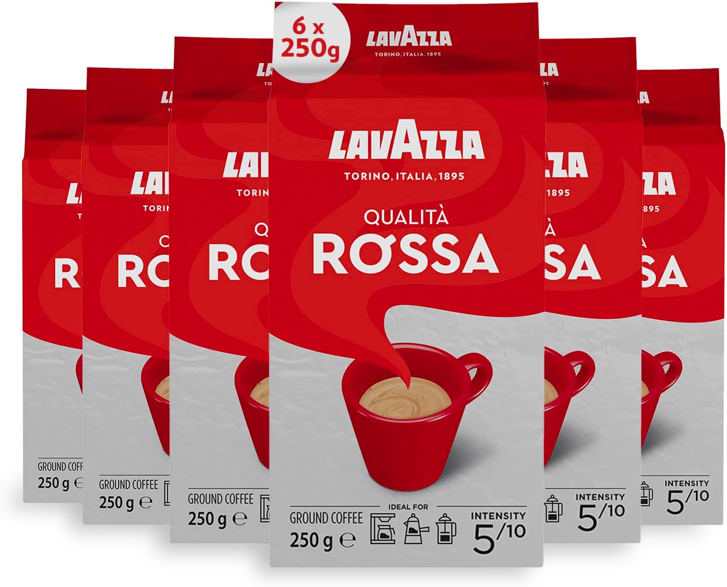 Lavazza Qualita Rossa 250g (Pack of 6)