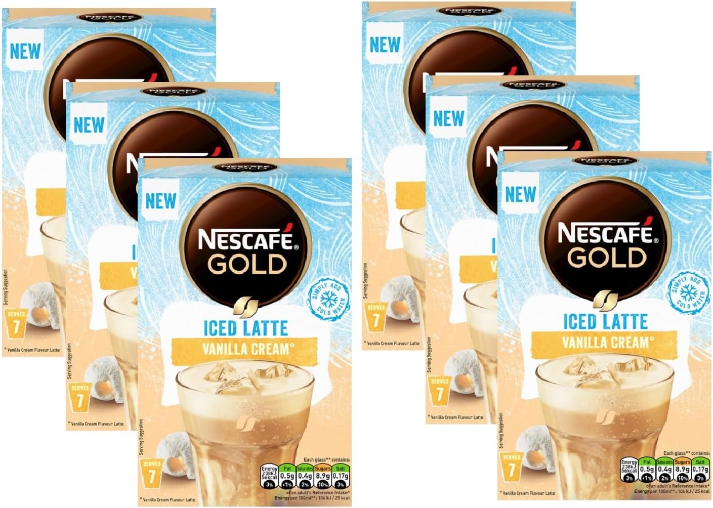 Nescafe Iced Latte Vanilla Cream Instant Coffee (42 Sachets)