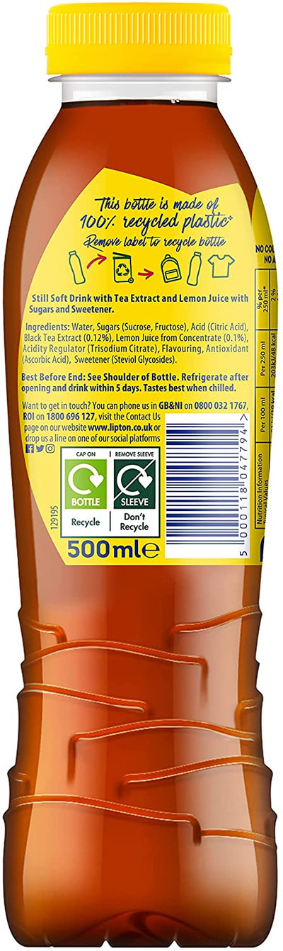 Lipton Ice Tea Lemon 500ml x Pack of 24