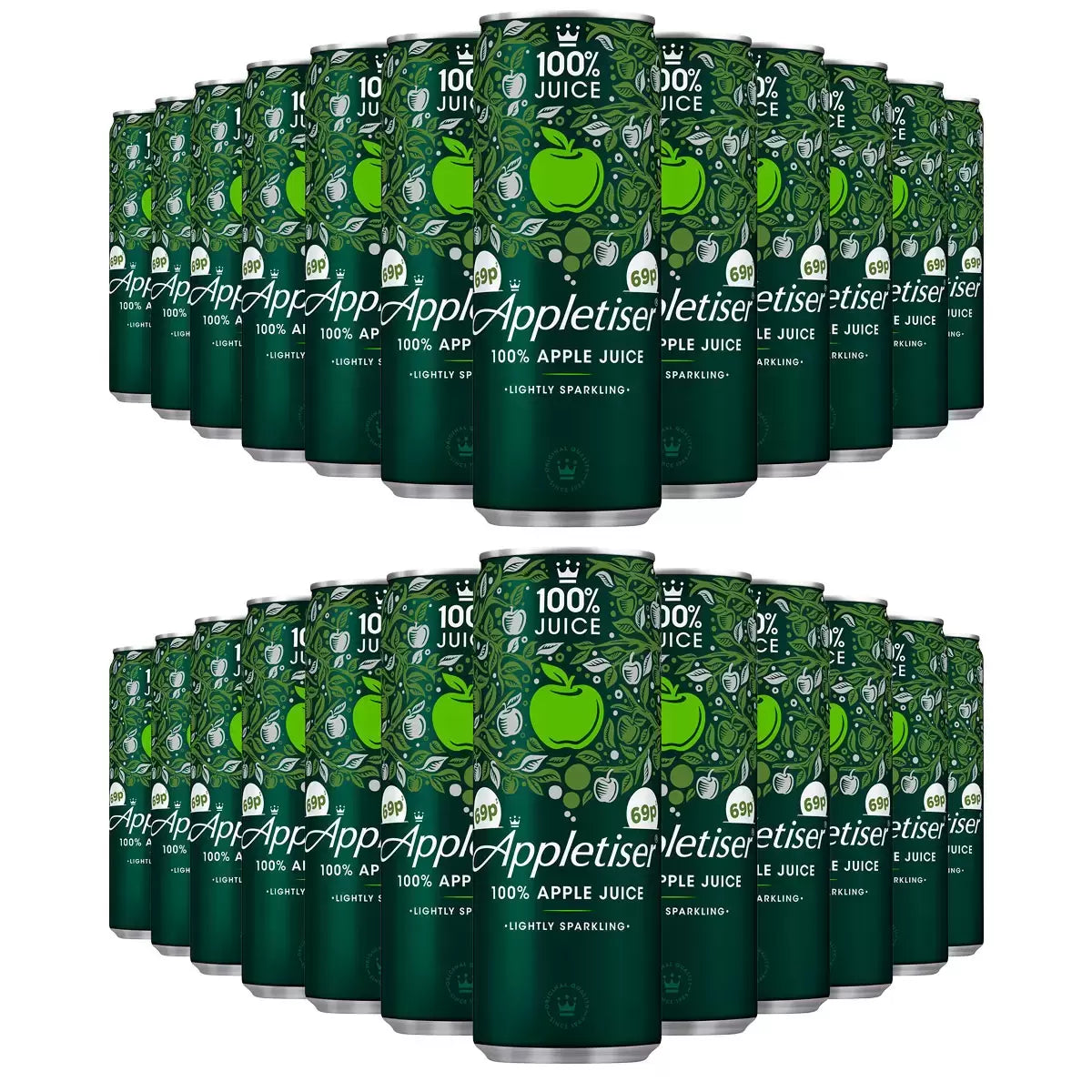 Appletiser 100% Sparkling Apple Juice Cans, 24 x 250ml Pack