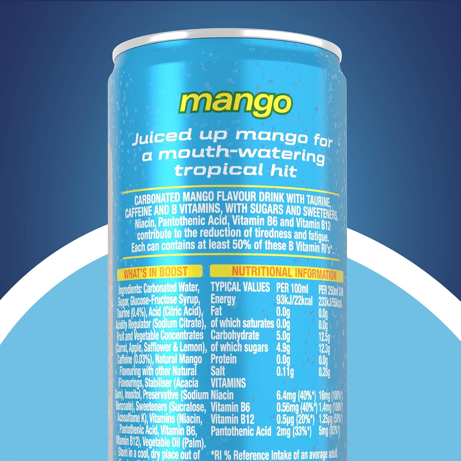 Boost Energy Mango 250ml x Pack of 24