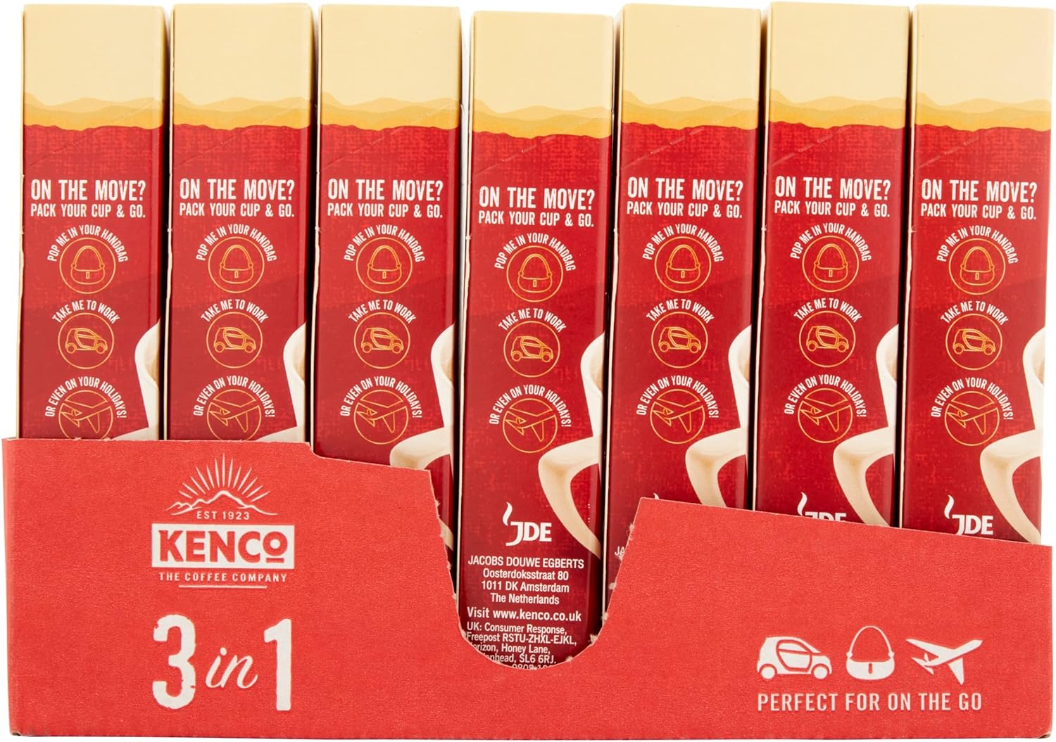 Kenco 3 in 1 Smooth White Instant Coffee with Sugar Sachets (35 Sachets)