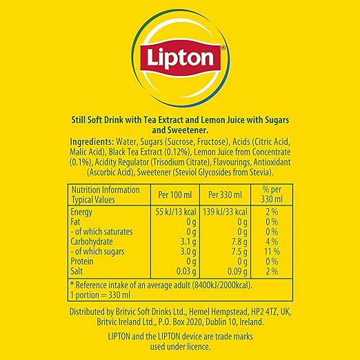 Lipton Ice Tea Lemon 1.25L X 6