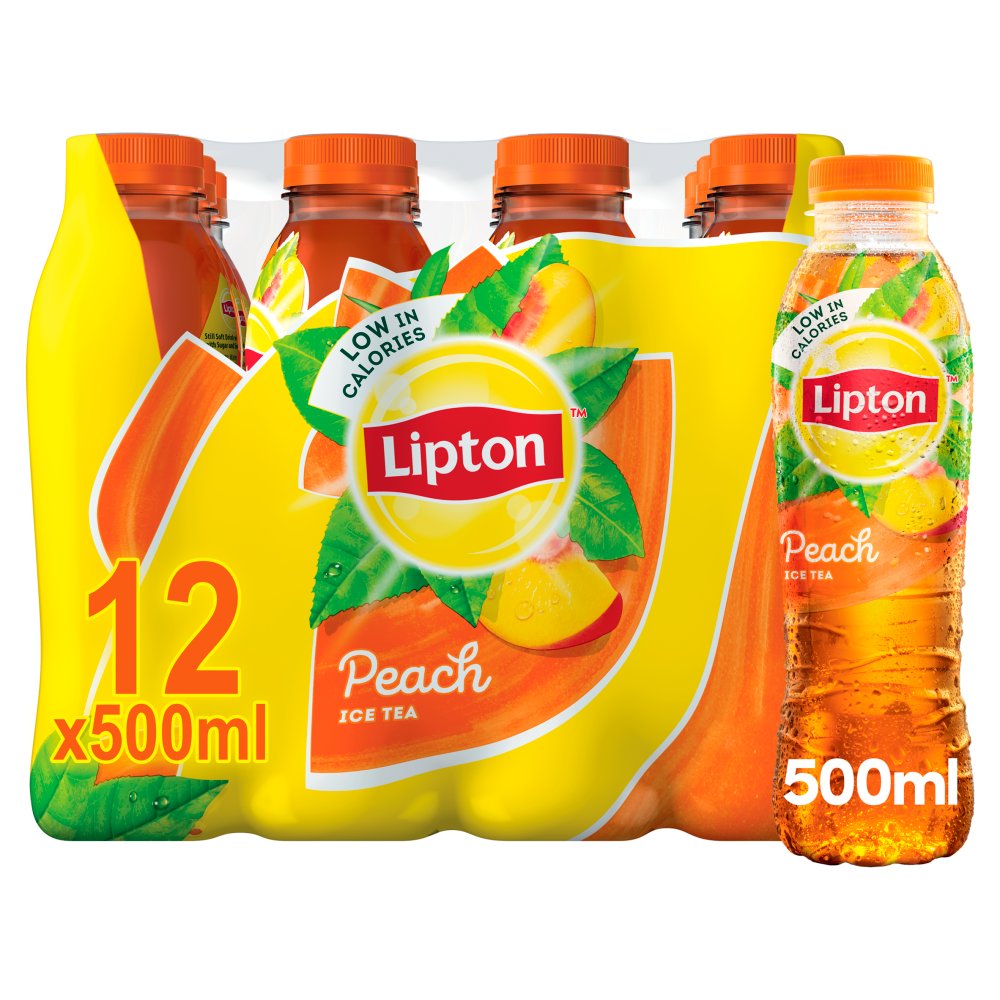 Lipton Peach Ice Tea 500ml x Pack of 12