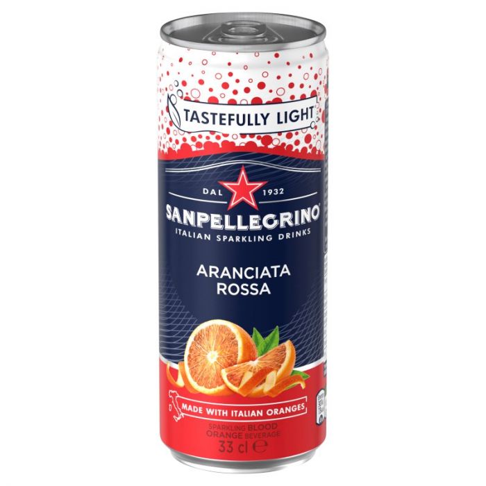 San Pellegrino Blood Orange Can, 330 ml, (Pack of 24)