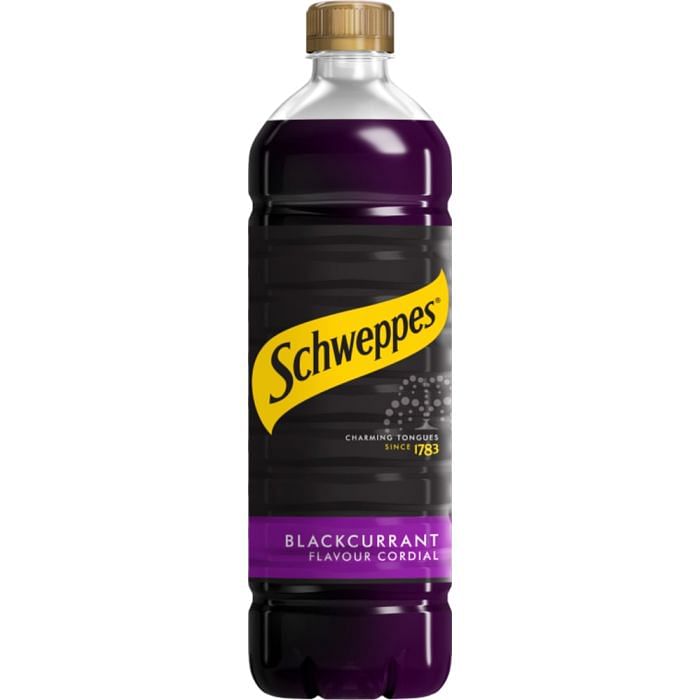 Schweppes Blackcurrant Flavour Cordial 1L Pack of 12