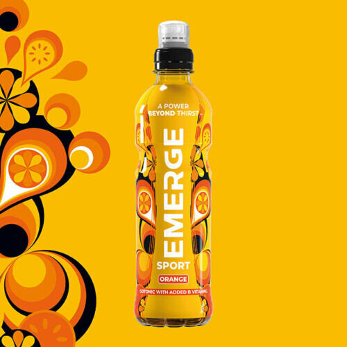 Emerge Isotonic Orange Sport Energy Drinks Pack of 12 x 500ml