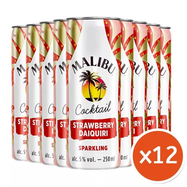 Malibu Cocktail Strawberry Daiquiri Sparkling 250ml